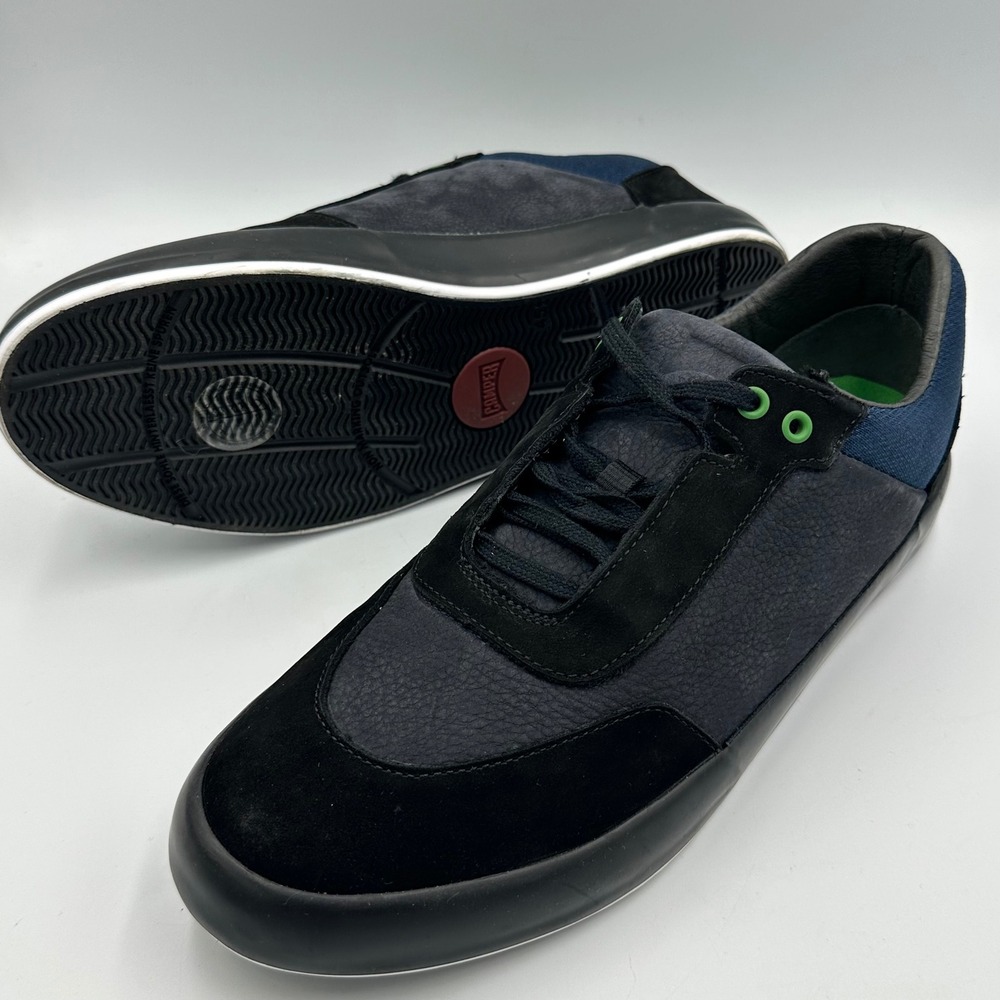 Camper Peu Pista Mens 12 EU 45 Navy Black Leather Suede Sneakers Minimal READ